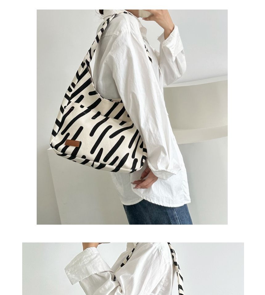 Patterned Canvas Tote Bag