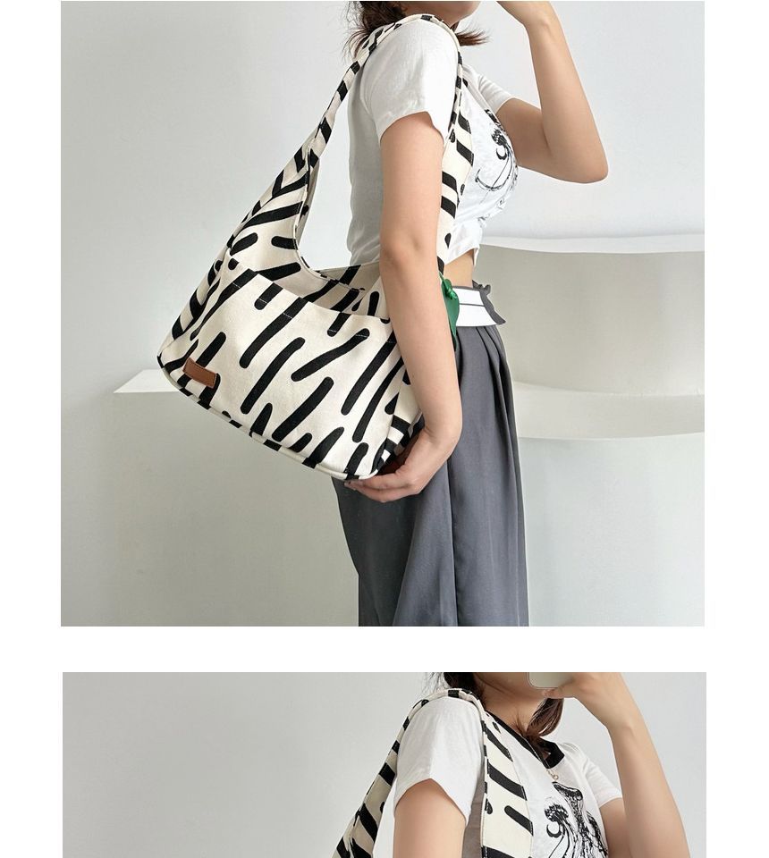 Patterned Canvas Tote Bag