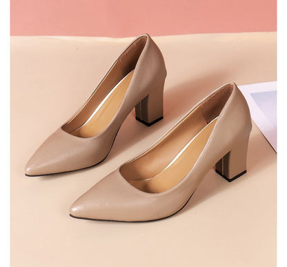 Block-Heel Pointed Pumps