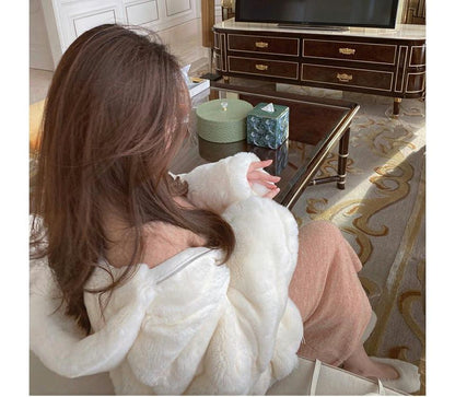 Faux Fur Zip-Up Jacket