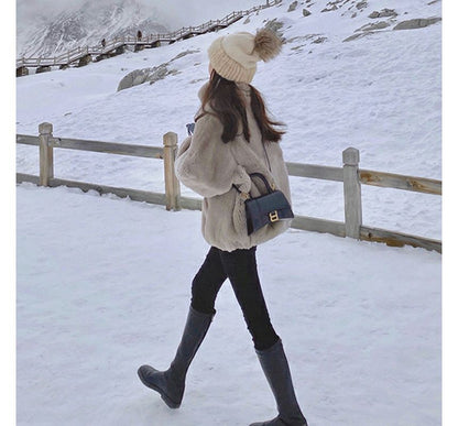 Faux Fur Zip-Up Jacket