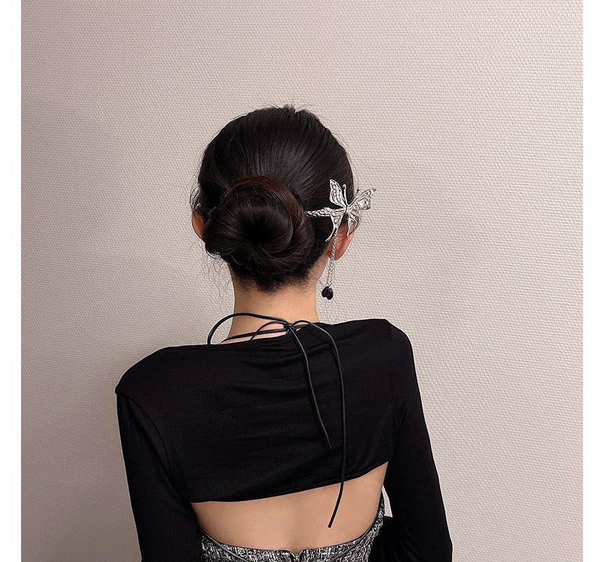 Stick Alloy Hair Butterfly
