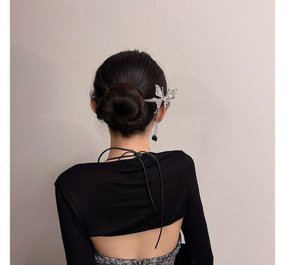 Stick Alloy Hair Butterfly