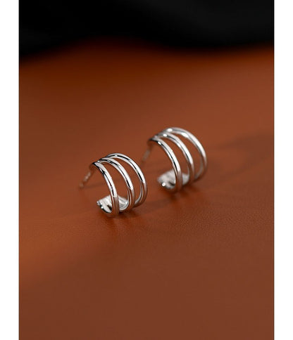 925 Sterling Silver Layered Earring