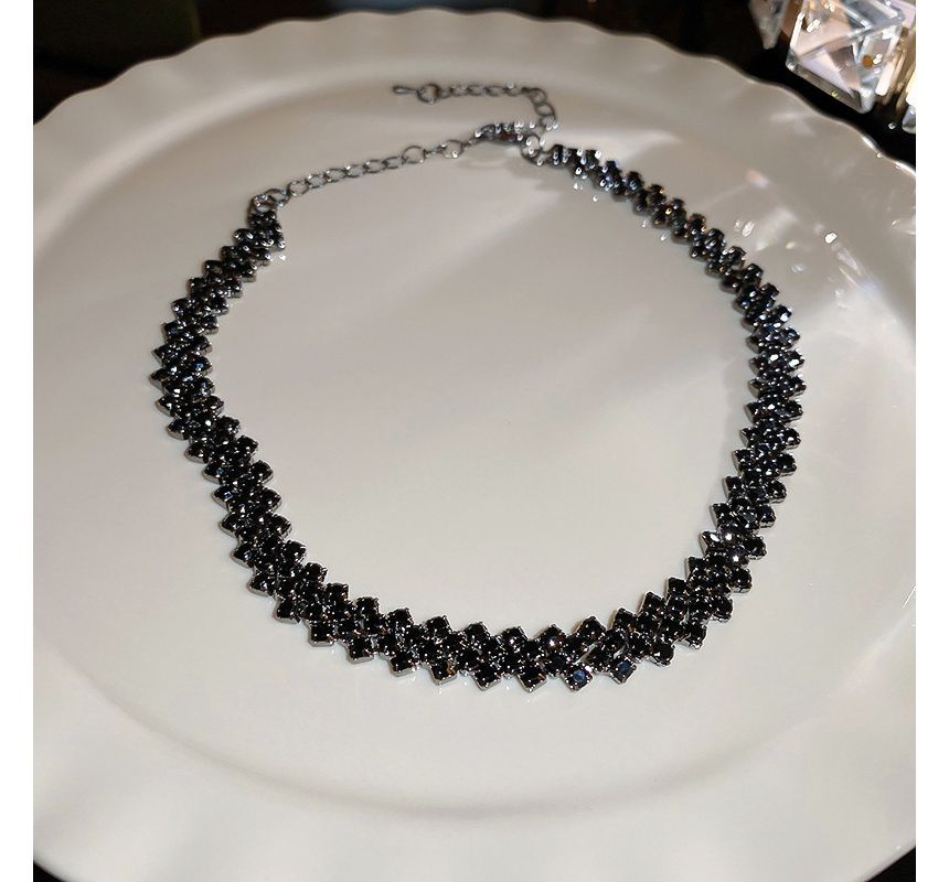 Rhinestone Alloy Choker