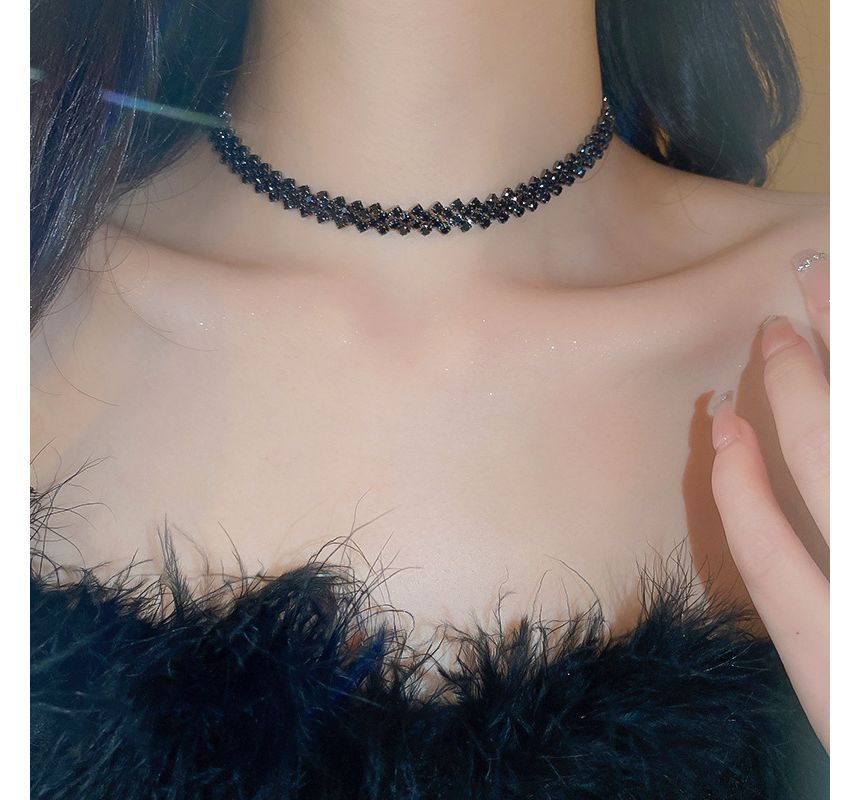 Rhinestone Alloy Choker