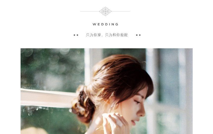 Long-Sleeve V-Neck Plain Open Back Trained Satin A-Line Wedding Gown