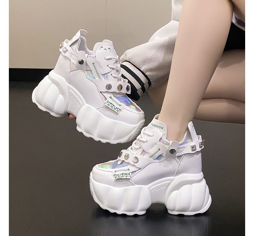Studded Platform Sneakers