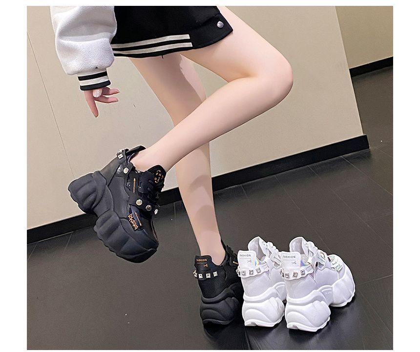 Studded Platform Sneakers