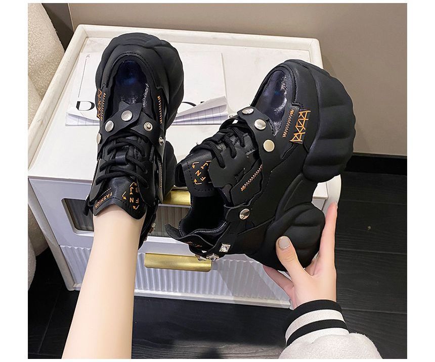 Studded Platform Sneakers