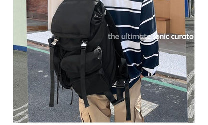 Plain Drawstring Nylon Backpack