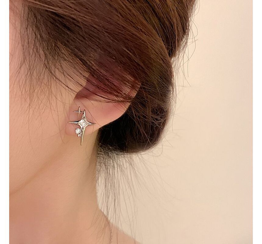 Star Rhinestone Alloy Earring