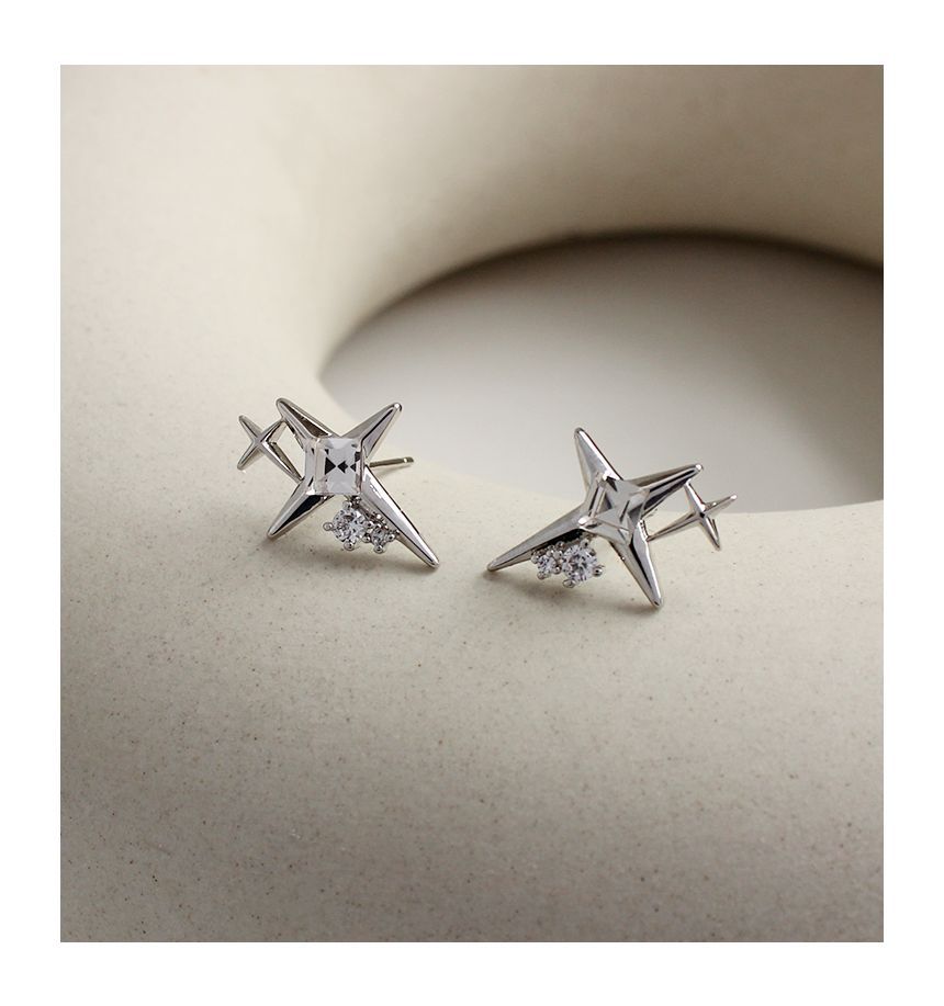 Star Rhinestone Alloy Earring
