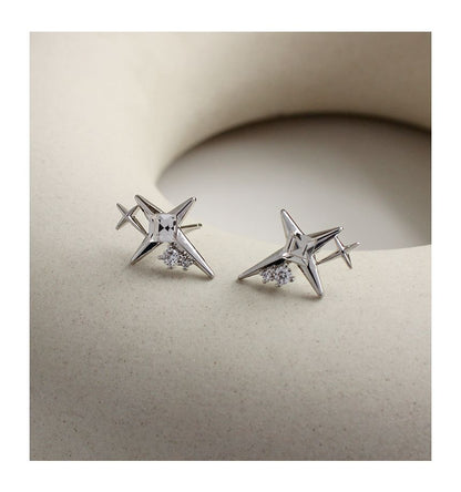 Star Rhinestone Alloy Earring