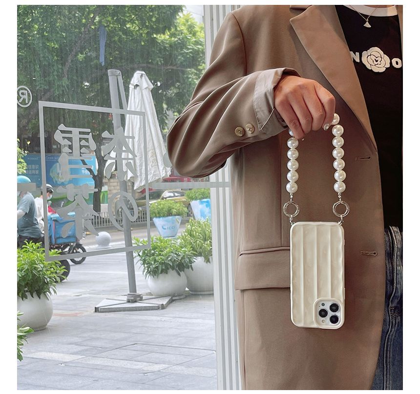 Faux Pearl Chain Phone Case