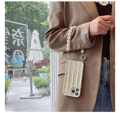 Faux Pearl Chain Phone Case