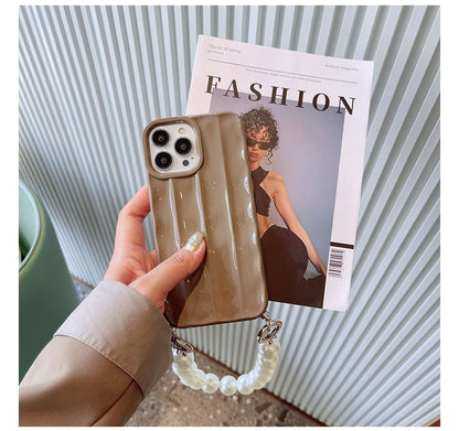 Faux Pearl Chain Phone Case