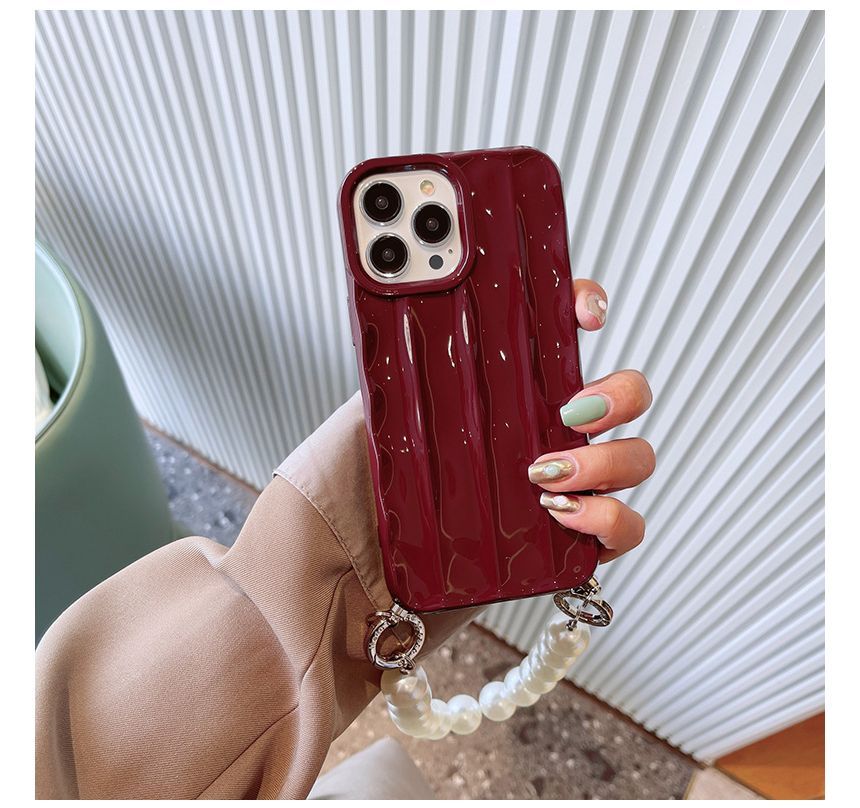 Faux Pearl Chain Phone Case