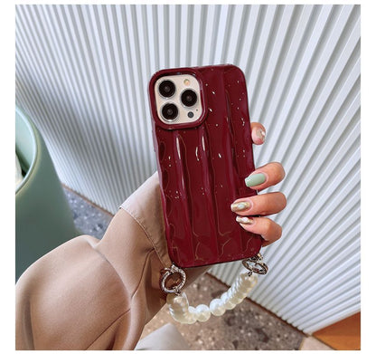 Faux Pearl Chain Phone Case