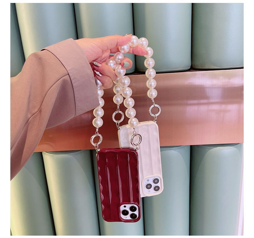 Faux Pearl Chain Phone Case