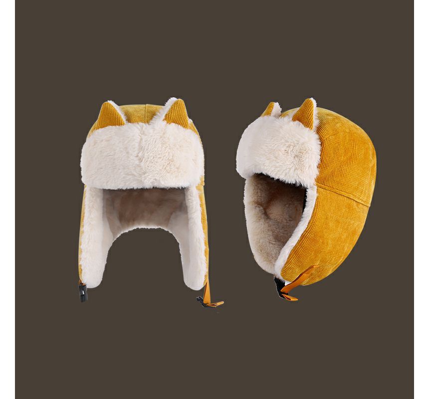 Cat Ear Chenille Trapper Hat