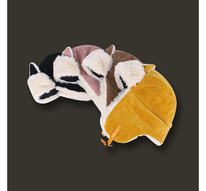 Cat Ear Chenille Trapper Hat