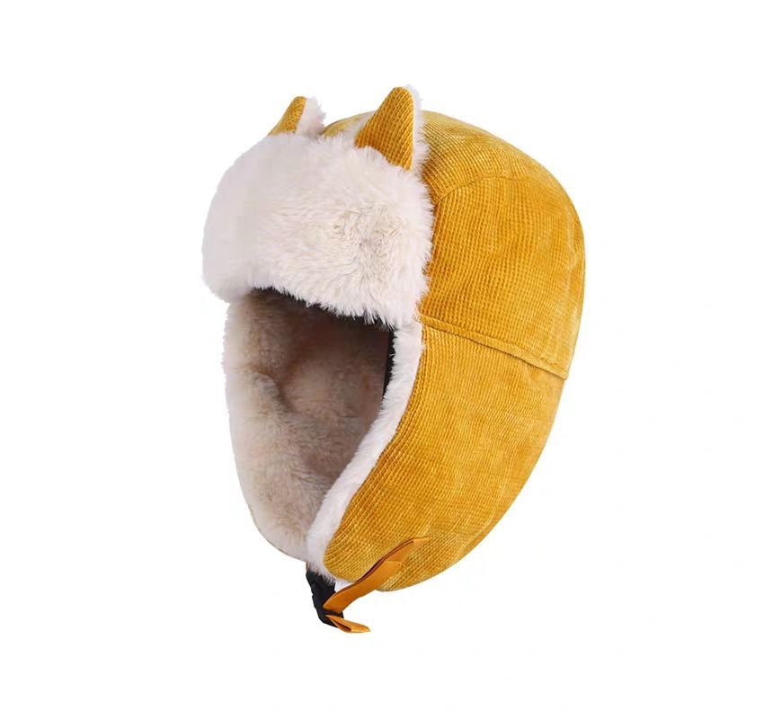 Cat Ear Chenille Trapper Hat