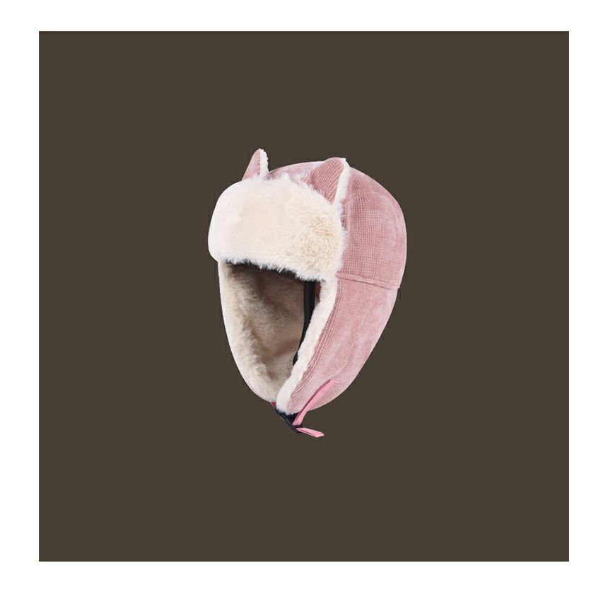 Cat Ear Chenille Trapper Hat