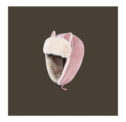 Cat Ear Chenille Trapper Hat