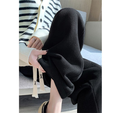 Elastic Waist Plain Fleece