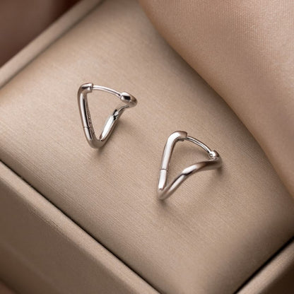 Geometric Sterling Silver Earring