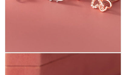 Heart Rhinestone Sterling Silver Earring