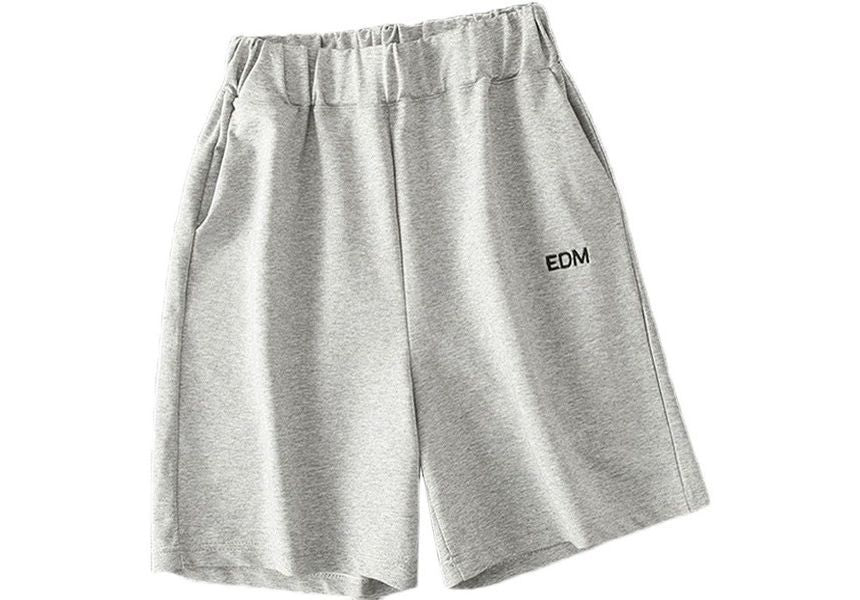 High Waist Letter Embroidered Shorts