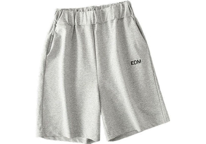 High Waist Letter Embroidered Shorts