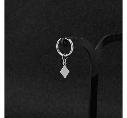 Argyle Hoop Drop Earring / Clip Earring