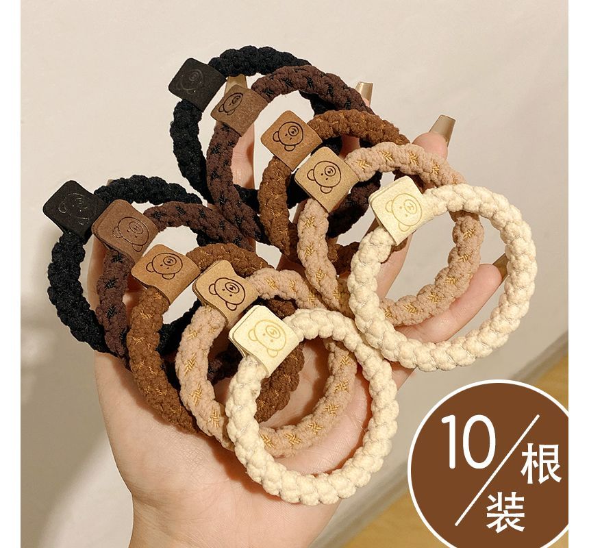 Bear Label Applique Hair Tie / Set