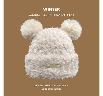 Ear Faux Fur Beanie