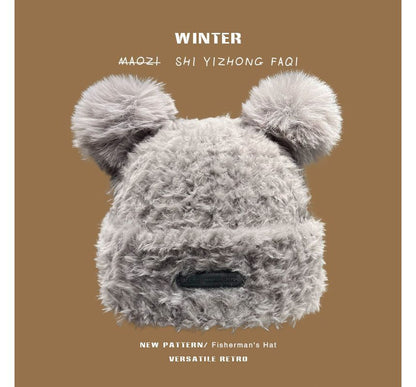 Ear Faux Fur Beanie