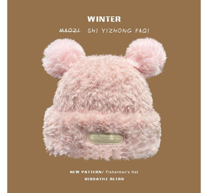 Ear Faux Fur Beanie