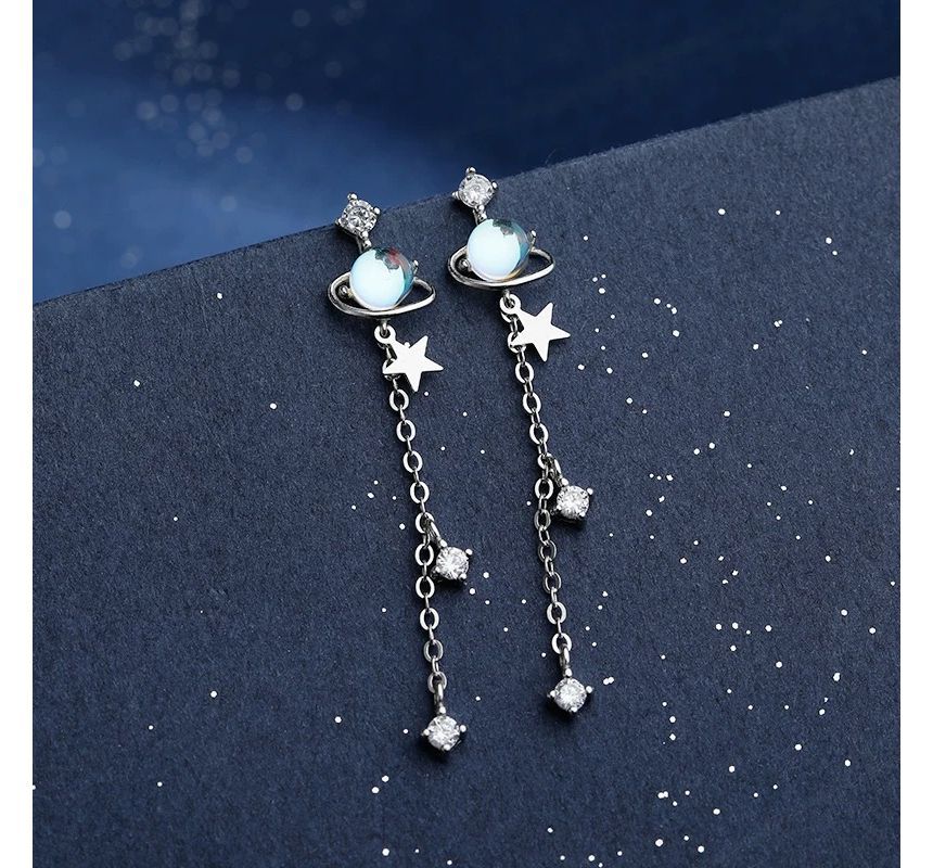 Planet Star Drop Earring