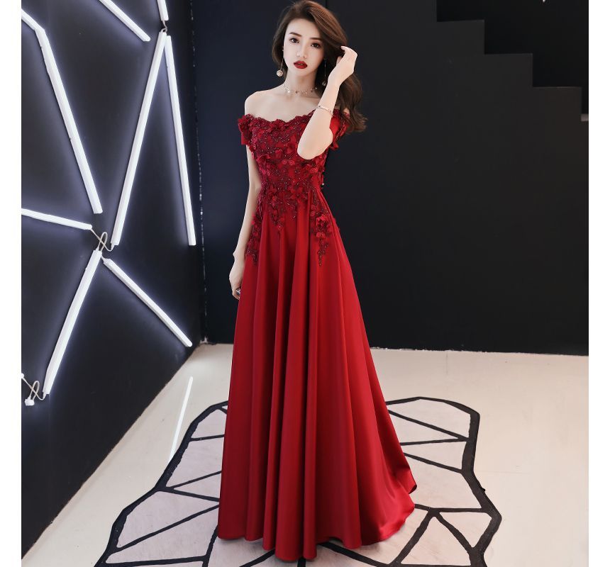 Designs) A-Line Plain (Various Evening Gown