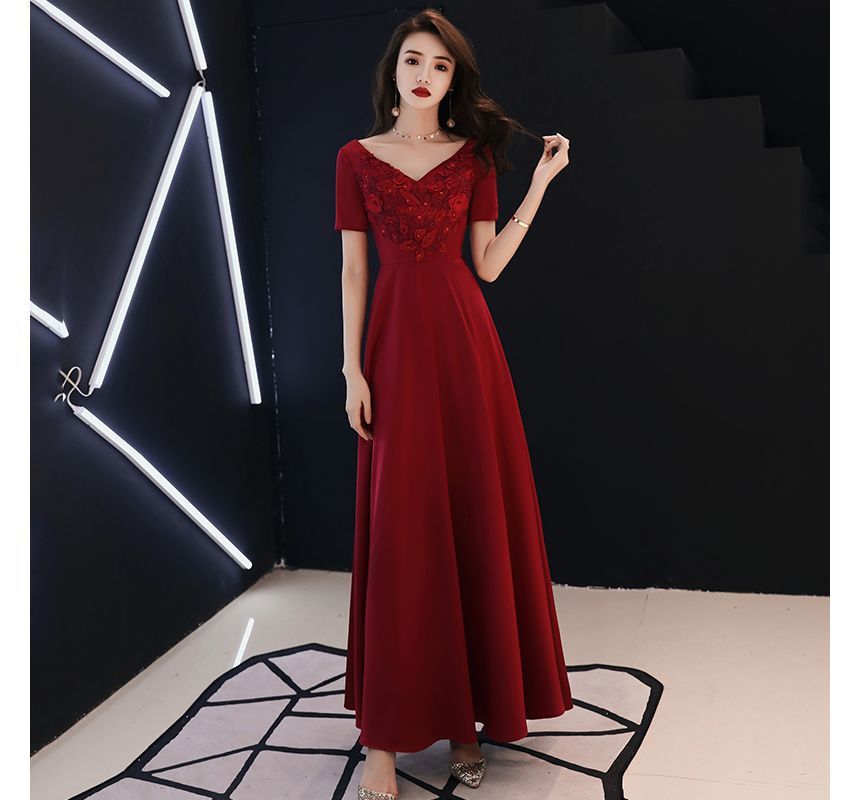 Designs) A-Line Plain (Various Evening Gown