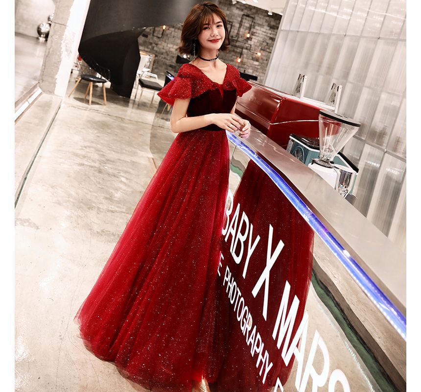 Designs) A-Line Plain (Various Evening Gown