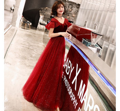 Designs) A-Line Plain (Various Evening Gown