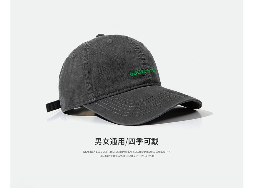 Lettering Embroidery Baseball Cap