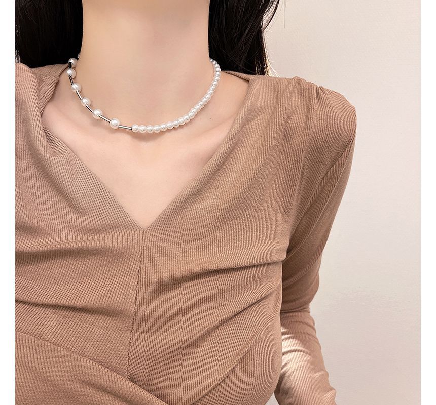 Pearl Faux Choker Alloy