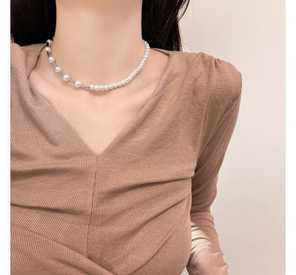 Pearl Faux Choker Alloy