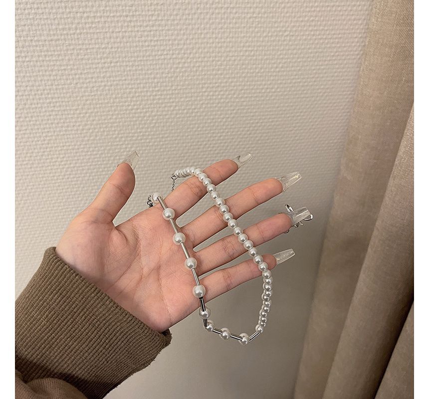 Pearl Faux Choker Alloy