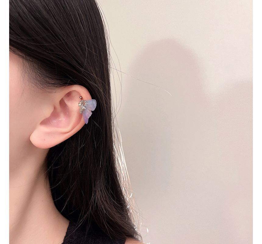 Butterfly Rhinestone Cuff Earring