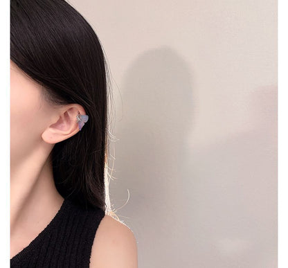 Butterfly Rhinestone Cuff Earring